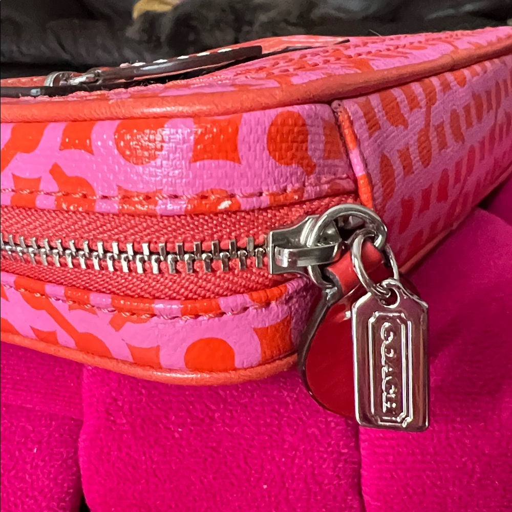 Coach Poppy Op Art Jewelry Pouch-Like New - Picture 14 of 16